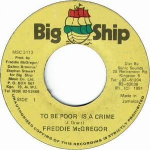 TO BE POOR IS A CRIME(VG+)