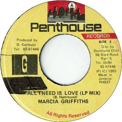 ALL I NEED IS LOVE Remix (VG+) / LP Mix (VG+)