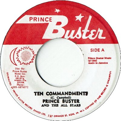 TEN COMMANDMENTS (VG+) / DRUNKARD PSALMS