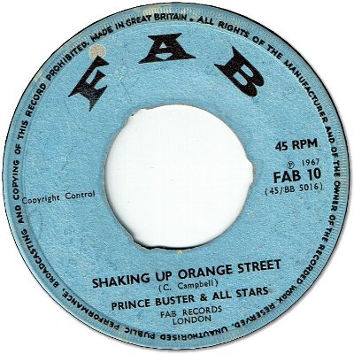 SHAKING UP ORANGE STREET (VG) / BLACK GIRL (VG)
